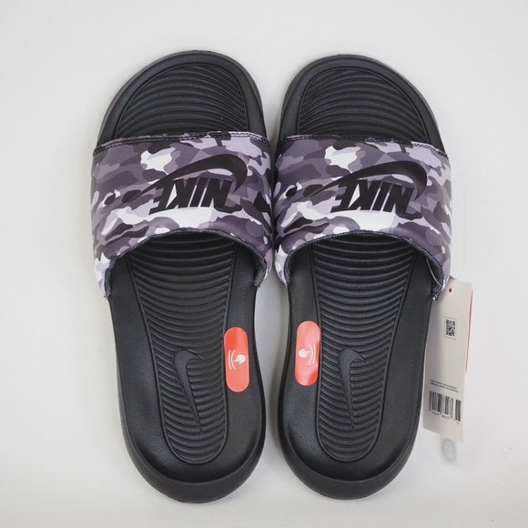 Nike Victori One Sports Slide Print Black Grey Beach Sandals main image 7